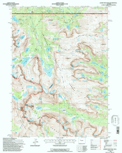 United States Geological Survey Lizard Head Peak, WY (1991, 24000-Scale) digital map
