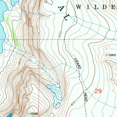 United States Geological Survey Lizard Head Peak, WY (1991, 24000-Scale) digital map