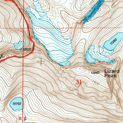 United States Geological Survey Lizard Head Peak, WY (1991, 24000-Scale) digital map