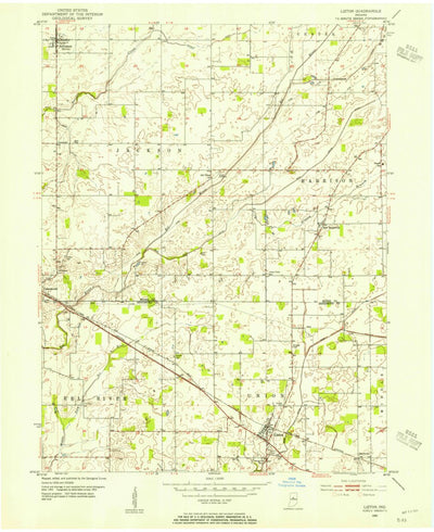 United States Geological Survey Lizton, IN (1953, 24000-Scale) digital map