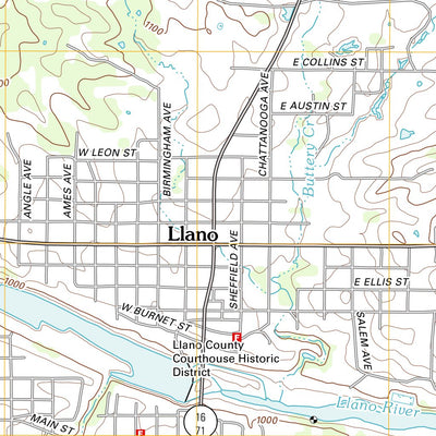 United States Geological Survey Llano North, TX (2012, 24000-Scale) digital map