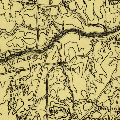 United States Geological Survey Llano, TX (1918, 125000-Scale) digital map