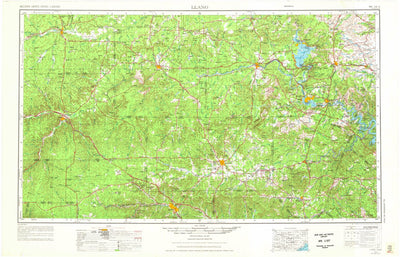 United States Geological Survey Llano, TX (1954, 250000-Scale) digital map