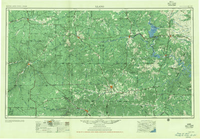 United States Geological Survey Llano, TX (1955, 250000-Scale) digital map