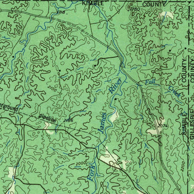 United States Geological Survey Llano, TX (1955, 250000-Scale) digital map