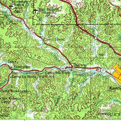 United States Geological Survey Llano, TX (1956, 250000-Scale) digital map