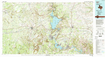 United States Geological Survey Llano, TX (1992, 100000-Scale) digital map