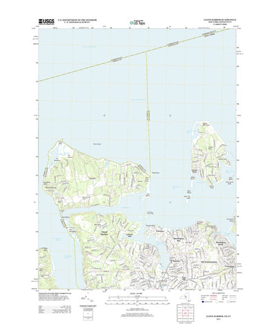 United States Geological Survey Lloyd Harbor, NY-CT (2013, 24000-Scale) digital map