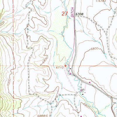 United States Geological Survey Lo 7 Hill, CO (1966, 24000-Scale) digital map