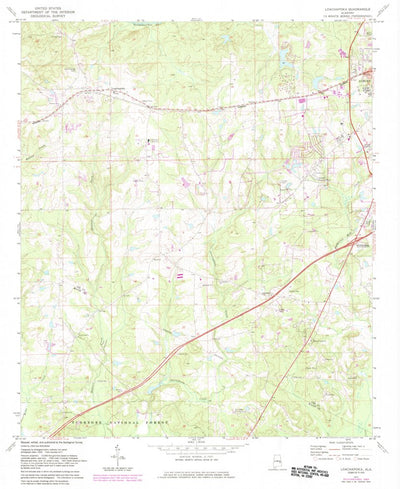 United States Geological Survey Loachapoka, AL (1971, 24000-Scale) digital map