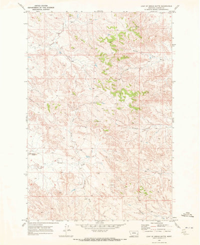United States Geological Survey Loaf Of Bread Butte, MT (1969, 24000-Scale) digital map