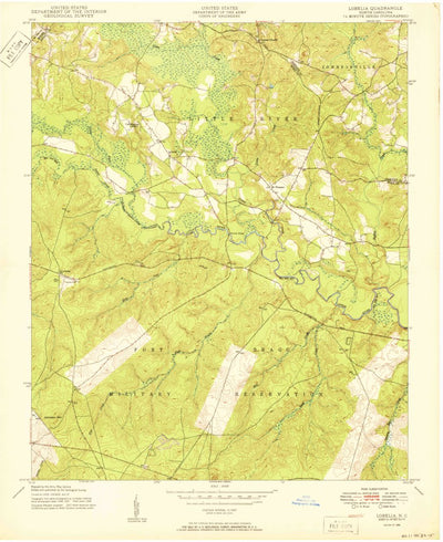 United States Geological Survey Lobelia, NC (1950, 24000-Scale) digital map