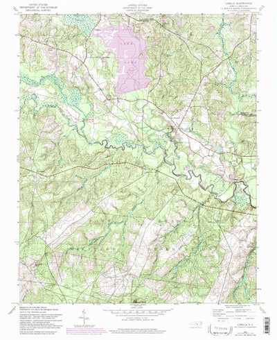 United States Geological Survey Lobelia, NC (1957, 24000-Scale) digital map