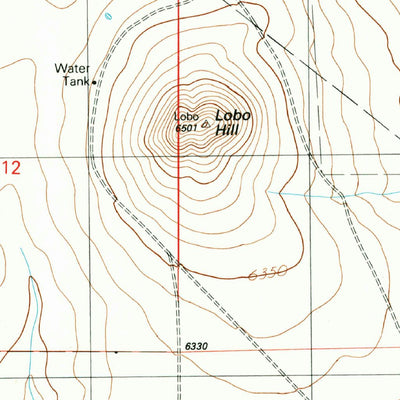United States Geological Survey Lobo Hill, NM (1990, 24000-Scale) digital map