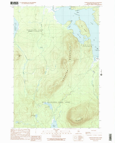 United States Geological Survey Lobster Mountain, ME (1989, 24000-Scale) digital map