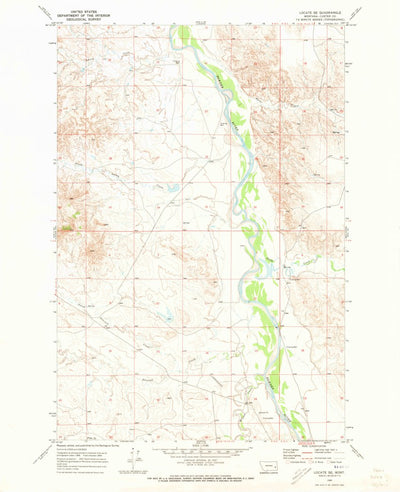 United States Geological Survey Locate SE, MT (1969, 24000-Scale) digital map