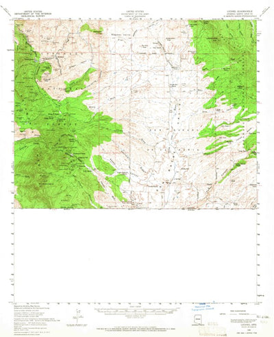 United States Geological Survey Lochiel, AZ (1958, 62500-Scale) digital map