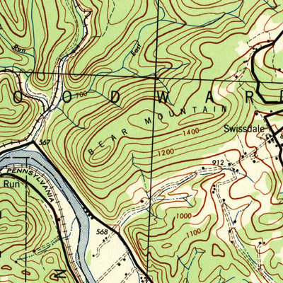 United States Geological Survey Lock Haven, PA (1944, 62500-Scale) digital map