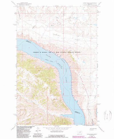 United States Geological Survey Locke Ranch, MT (1965, 24000-Scale) digital map