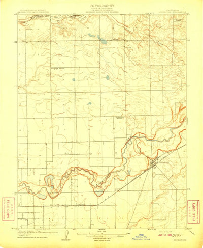 United States Geological Survey Lockeford, CA (1908, 31680-Scale) digital map
