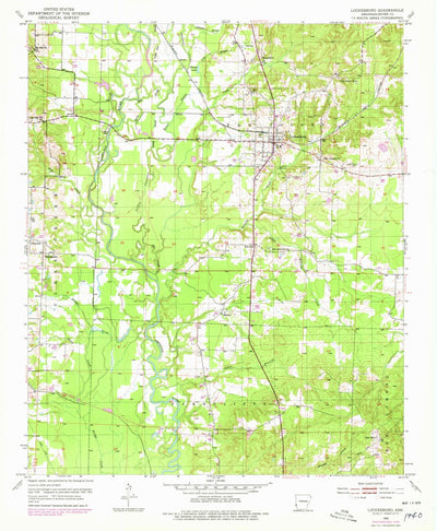 United States Geological Survey Lockesburg, AR (1951, 24000-Scale) digital map