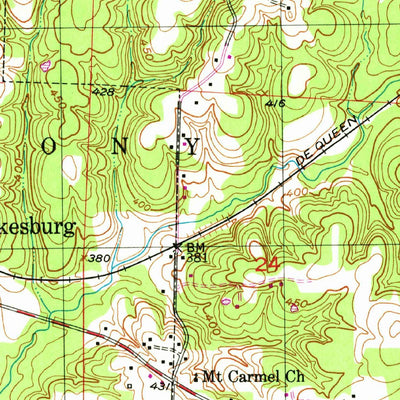 United States Geological Survey Lockesburg, AR (1951, 24000-Scale) digital map