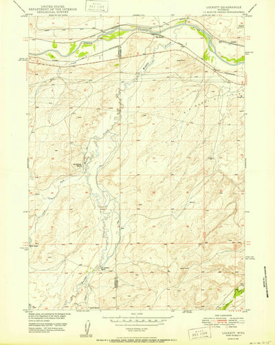 United States Geological Survey Lockett, WY (1950, 24000-Scale) digital map
