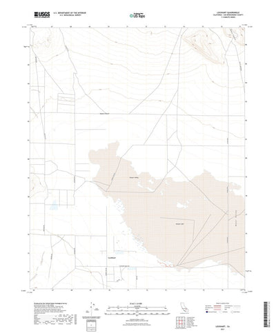 United States Geological Survey Lockhart, CA (2021, 24000-Scale) digital map