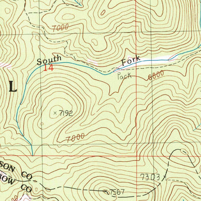United States Geological Survey Lockhart Meadows, MT (1989, 24000-Scale) digital map