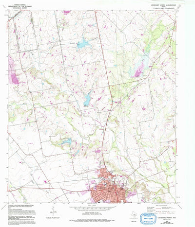 United States Geological Survey Lockhart North, TX (1963, 24000-Scale) digital map