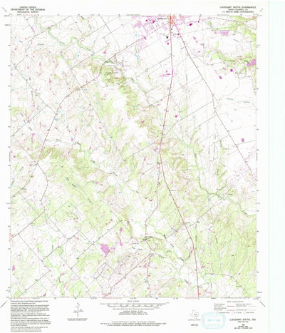 United States Geological Survey Lockhart South, TX (1964, 24000-Scale) digital map