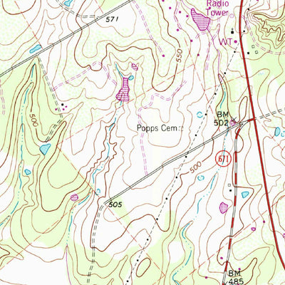 United States Geological Survey Lockhart South, TX (1964, 24000-Scale) digital map