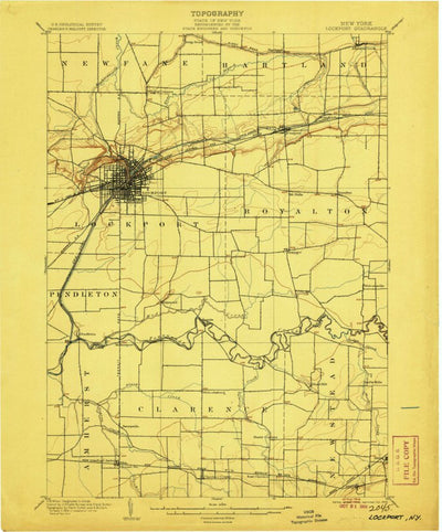 United States Geological Survey Lockport, NY (1905, 62500-Scale) digital map