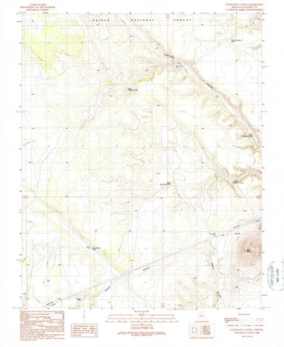 United States Geological Survey Lockwood Canyon, AZ (1989, 24000-Scale) digital map