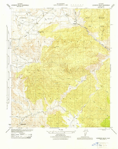 United States Geological Survey Lockwood Valley, CA (1944, 31680-Scale) digital map