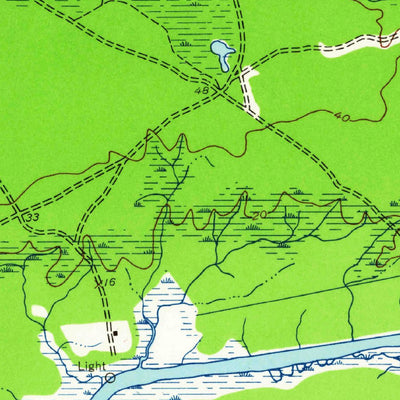 United States Geological Survey Lockwoods Folly, NC (1943, 24000-Scale) digital map