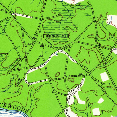 United States Geological Survey Lockwoods Folly, NC (1943, 24000-Scale) digital map