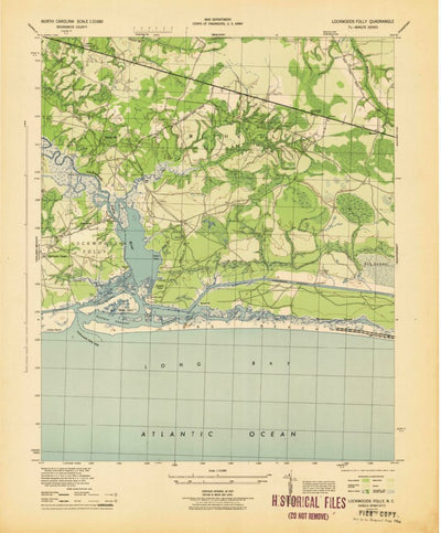 United States Geological Survey Lockwoods Folly, NC (1944, 31680-Scale) digital map