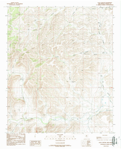 United States Geological Survey Loco Canyon, NM (1989, 24000-Scale) digital map