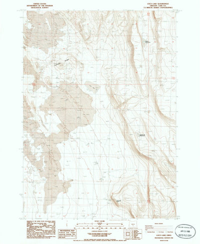 United States Geological Survey Loco Lake, OR (1986, 24000-Scale) digital map