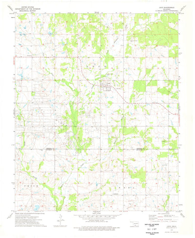 United States Geological Survey Loco, OK (1974, 24000-Scale) digital map