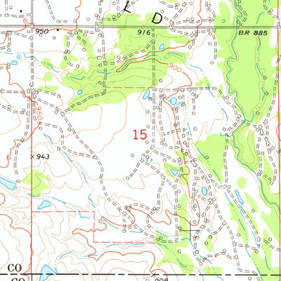 United States Geological Survey Loco, OK (1974, 24000-Scale) digital map