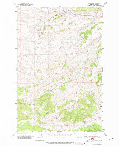 United States Geological Survey Loco Ridge, MT (1970, 24000-Scale) digital map