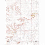 United States Geological Survey Locomotive Butte, MT (1985, 24000-Scale) digital map