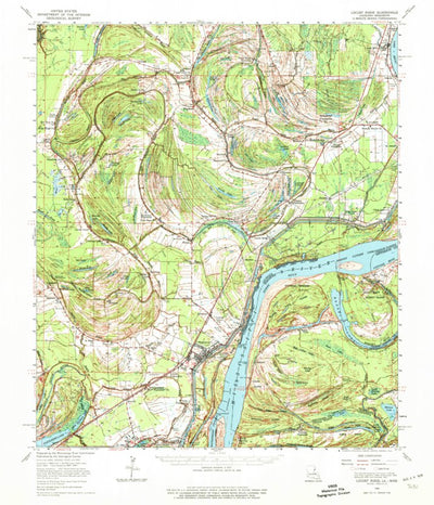 United States Geological Survey Locust Ridge, LA-MS (1965, 62500-Scale) digital map