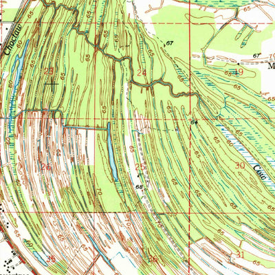 United States Geological Survey Locust Ridge, LA-MS (1965, 62500-Scale) digital map