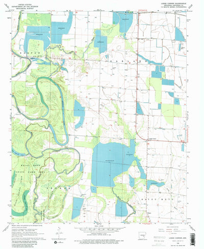 United States Geological Survey Lodge Corner, AR (1968, 24000-Scale) digital map