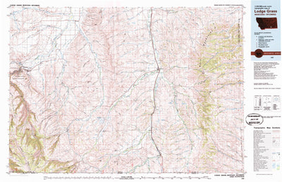United States Geological Survey Lodge Grass, MT-WY (1980, 100000-Scale) digital map