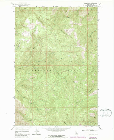 United States Geological Survey Lodge Point, ID (1966, 24000-Scale) digital map