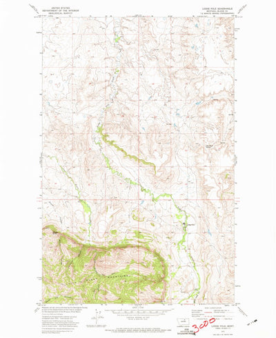 United States Geological Survey Lodge Pole, MT (1971, 24000-Scale) digital map